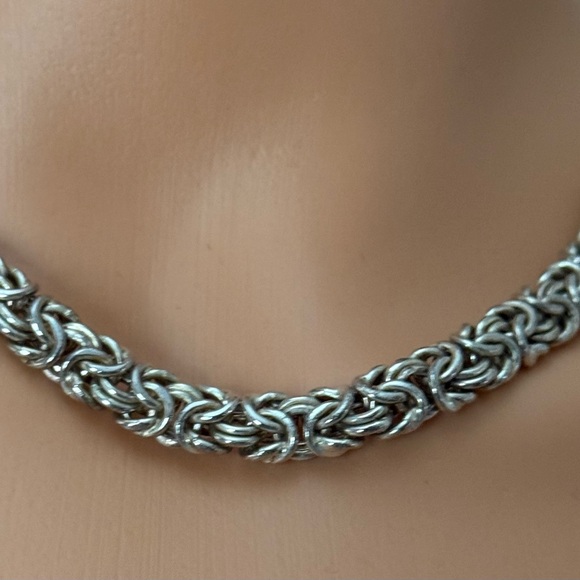 Milor Italy Vintage
Byzantine 17" Sterling Silver Necklace 34 Grams - Picture 10 of 10